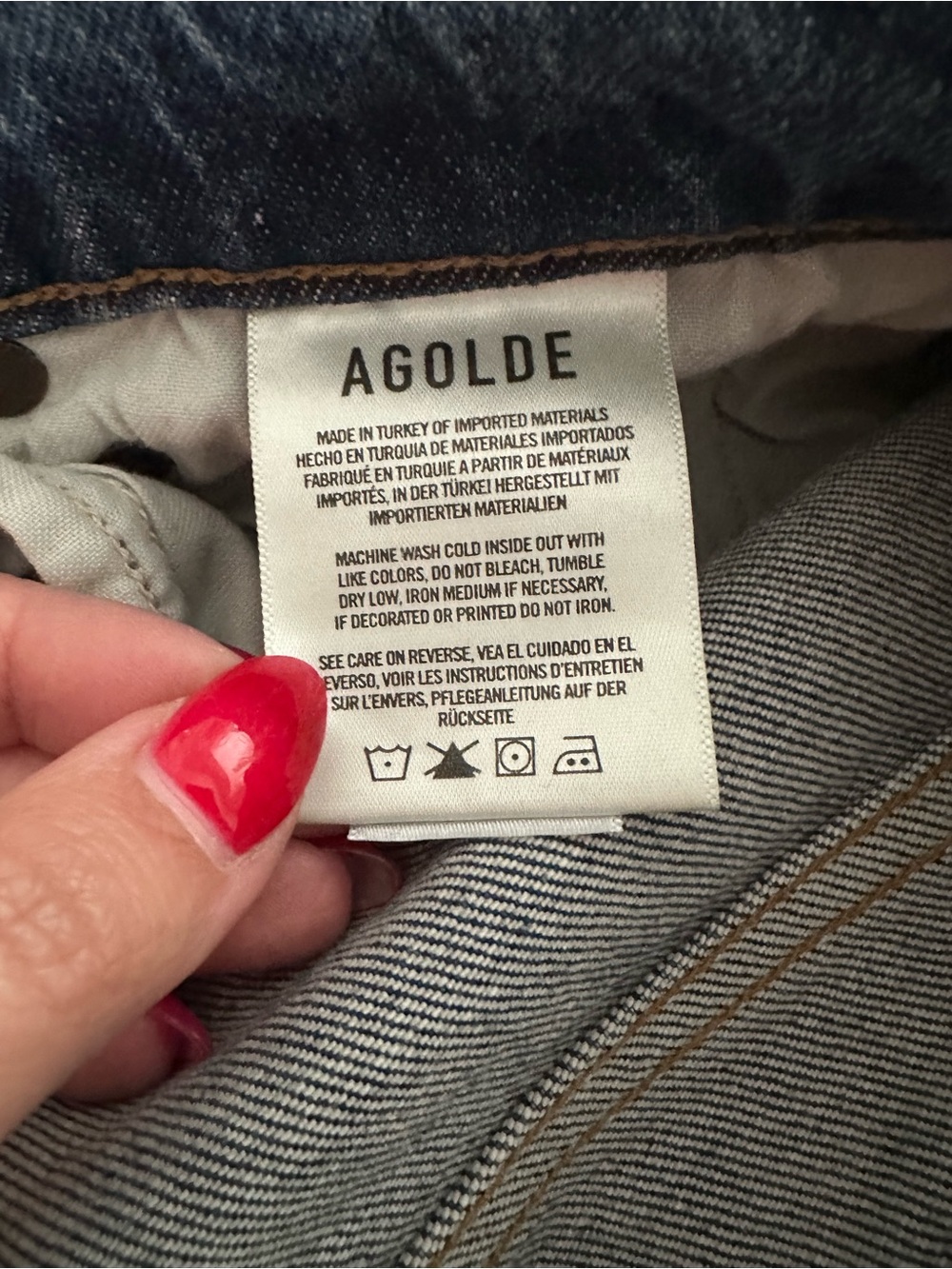 AGOLDE High Rise Stovepipe Jeans – Dark Wash | Size 28 | Los Angeles - Picture 4 of 5